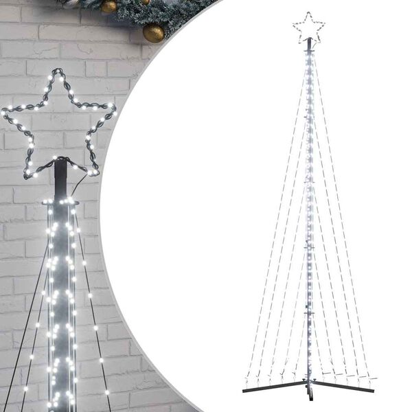 vidaXL Albero di Natale a LED 495 LED Bianco Freddo 300,5 cm