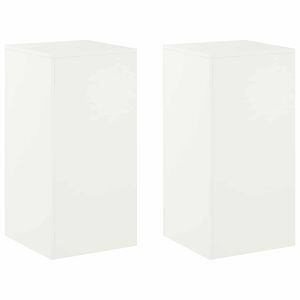 vidaXL Supporto per piante 2 pcs Bianco 40 x 40 x 80 cm Acciaio