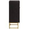 vidaXL Credenza Nera 55x30x76 cm in Legno Massello di Mango e Ferro