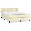 vidaXL Giroletto a Molle con Materasso Crema 140x200 cm in Similpelle
