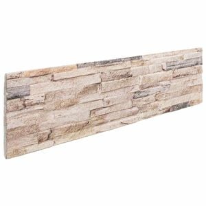 vidaXL Pannelli da parete 10 pz 100 x 25 cm Bianco e rosso Schiuma EPS