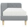 vidaXL Cornice del letto ad angolo Grigio chiaro 80 x 200 cm Tessuto