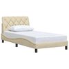 vidaXL Giroletto senza Materasso Crema 100x200 cm in Tessuto