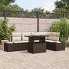 vidaXL Set Divano da Giardino 6 pcs Marrone Poly Rattan