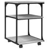 vidaXL Supporto Stampante 3 Piani Grigio Sonoma 43x48x64cm Multistrato