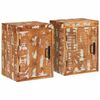 vidaXL Comodino 2 pz Marrone 35 x 33 x 48 cm