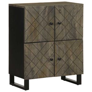 vidaXL Credenza Nera 60x33x75 cm in Legno Massello di Mango