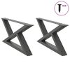 vidaXL Gambe per tavolino 2 pz Antracite 70x(30-31,3) cm Acciaio