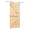 vidaXL Porta scorrevole 90 x 210 cm Legno Massello di Pino