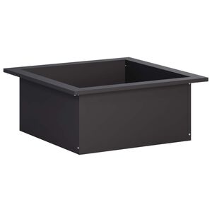 vidaXL Anello per Focolare Nero 90 x 90 x 25 cm Acciaio