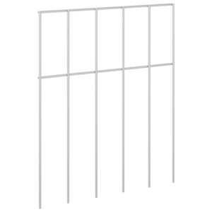 vidaXL Pannello di Recinzione da Giardino 24 pz 25 x 30 cm Argento