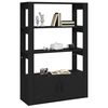 vidaXL Credenza Nera 80x30x119,5 cm in Legno Multistrato
