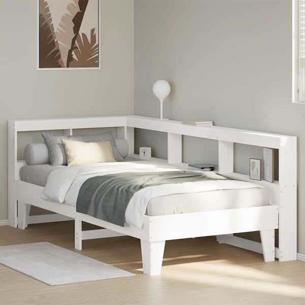 vidaXL Letto con Libreria senza Materasso 75x190 cm in Legno Pino
