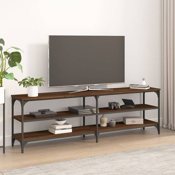 vidaXL Mobile Porta TV Rovere Marrone 160x30x50 cm Legno Multistrato