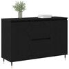 vidaXL Credenza Rovere Nero 101,5 x 35 x 70 cm Legno multistrato