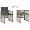 vidaXL Set da Pranzo da Giardino 9 pz con Cuscini in Polyrattan Grigio