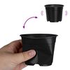vidaXL Vaso per Fiori 100 pcs Nero &Oslash; 15 x 12.5 cm Plastica