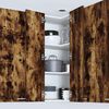 vidaXL Armadio pensile Rovere Affumicato e Bianco 57 x 57 x 100 cm