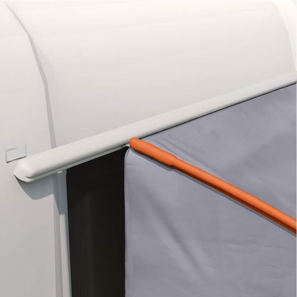 vidaXL Tenda per portellone posteriore Grigio e arancione taffet&agrave;