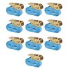 vidaXL Cinghie d&rsquo;Ancoraggio 10 pz a Cricchetto 0,8 T 4mx25mm Blu
