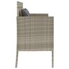 vidaXL Panca da Giardino con Cuscini Grigio Chiaro in Polyrattan