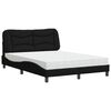 vidaXL Letto con Materasso Hvar Nero 140x200 cm in Tessuto
