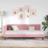 vidaXL Cornice del letto ad angolo Rosa 100 cm x 200 cm Velluto