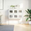 vidaXL Credenza Bianca 100,5x39x107 cm in Acciaio Laminato a Freddo