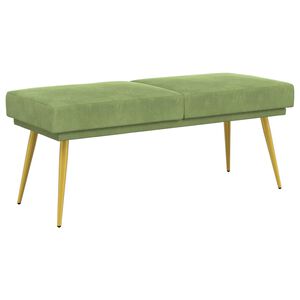 vidaXL Panchina a doppio strato Verde chiaro 120 x 45 x 46 cm Velluto