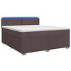 vidaXL Letto box spring con materasso Marrone Scuro 200 x 200 cm