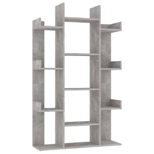 vidaXL Libreria Grigio Cemento 86x25,5x140 cm in Legno Multistrato