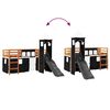 vidaXL Letto a Soppalco con Torre Bambini Bianco e Nero 90x190cm Pino