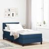 vidaXL Letto a molle con materasso Blu 90 x 200 cm Tessuto