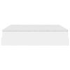 vidaXL Struttura Letto Pouf con Materassi Bianco 180x200 cm Similpelle