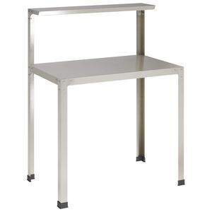 vidaXL Tavolo da rinvaso 100 x 50 x 104 cm Acciaio Inox Argento