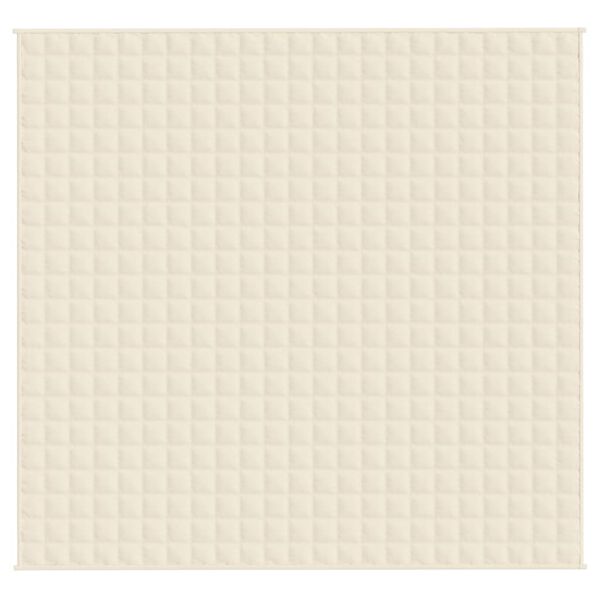 vidaXL Coperta Ponderata Crema Chiaro 220x240 cm 11 kg Tessuto