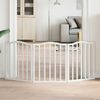 vidaXL Cancello per Cani Pieghevole 3 Pannelli Bianco 150 cm Pioppo