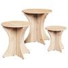 vidaXL Tavolino da salotto 3 pz Naturale 46 x 46 x 47 cm
