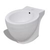 vidaXL Set Toilette e Bidè in Ceramica Bianca