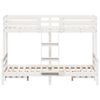 vidaXL Letto a Castello 80x200/120x200cm Bianco Legno Massello di Pino