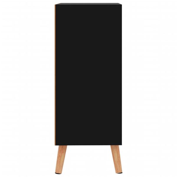 vidaXL Credenza Nero Lucido 60x30x72 cm in Legno Multistrato