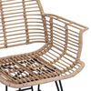vidaXL Sedia da pranzo 2 pcs Naturale 44 x 44 x 74 cm Rattan e Ferro