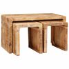 vidaXL Tavolo Nesting 3 pcs Marrone Legno di mango massello
