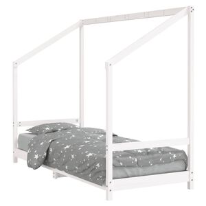 vidaXL Giroletto per Bambini Bianco 80x200cm in Legno Massello di Pino