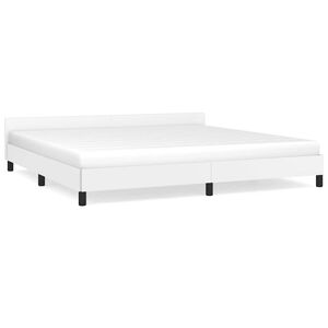 vidaXL Giroletto con Testiera senza Materasso Bianco 200x200 cm
