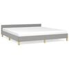 vidaXL Giroletto senza Materasso Grigio Chiaro 180x200 cm Tessuto
