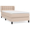 vidaXL Giroletto a Molle con Materasso Cappuccino 90x190 cm Similpelle
