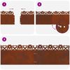 vidaXL Bordure per prato 10 pcs Ruggine 103 x 0,05 x 22 cm