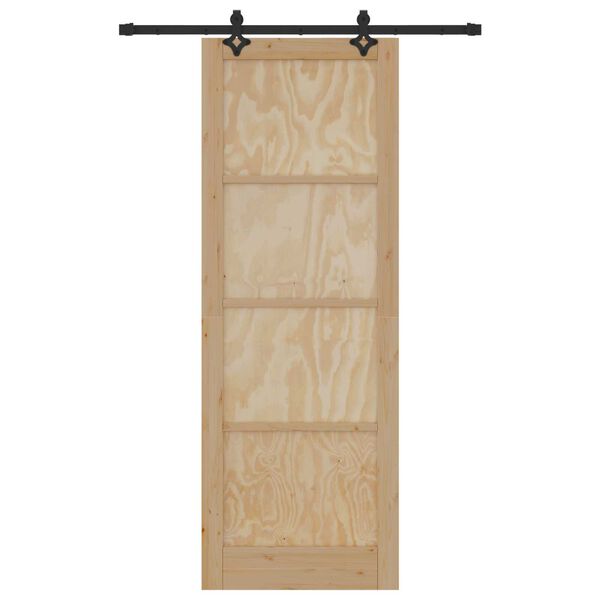 vidaXL Porta scorrevole ORKDAL Marrone 83 x 232 cm Pino massello