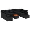 vidaXL Set Divano da Giardino 10 pz Nero